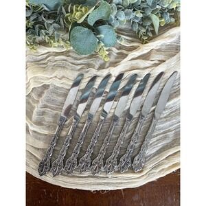 Eight‎ (8) Oneida Chandelier Modern Hollow Knife stainless flatware